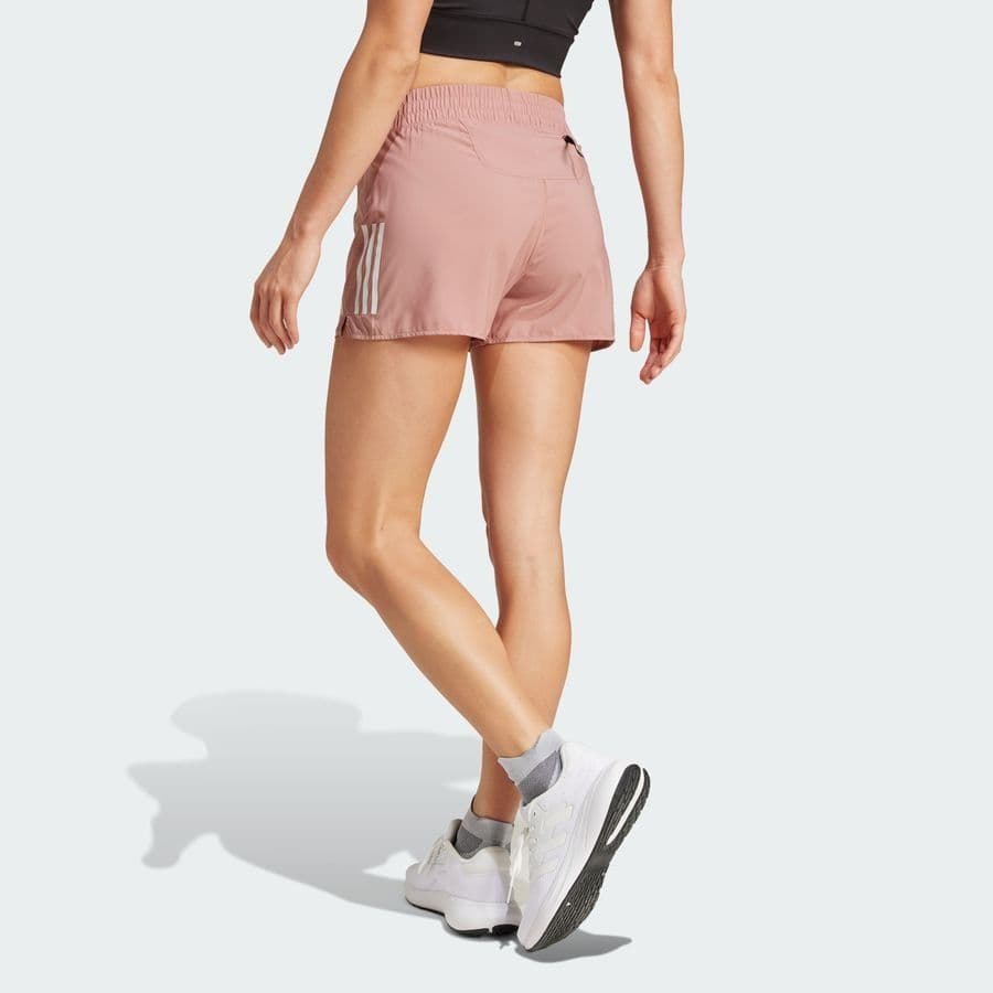 Shorts Adidas Own the Run, cor rosa, vista traseira