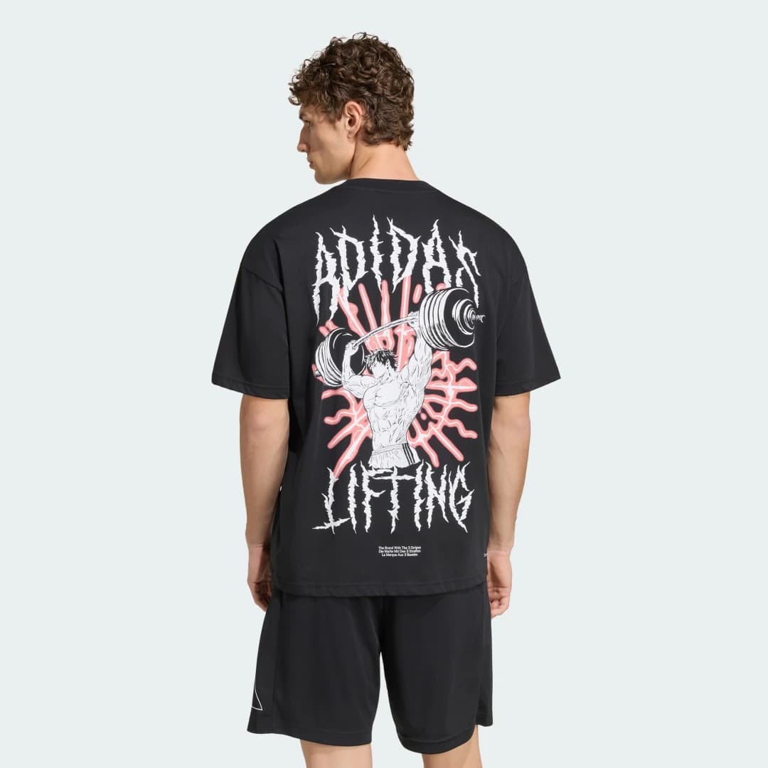 Camiseta Estampada Mangá Treino Climacool Homem adidas · Preto