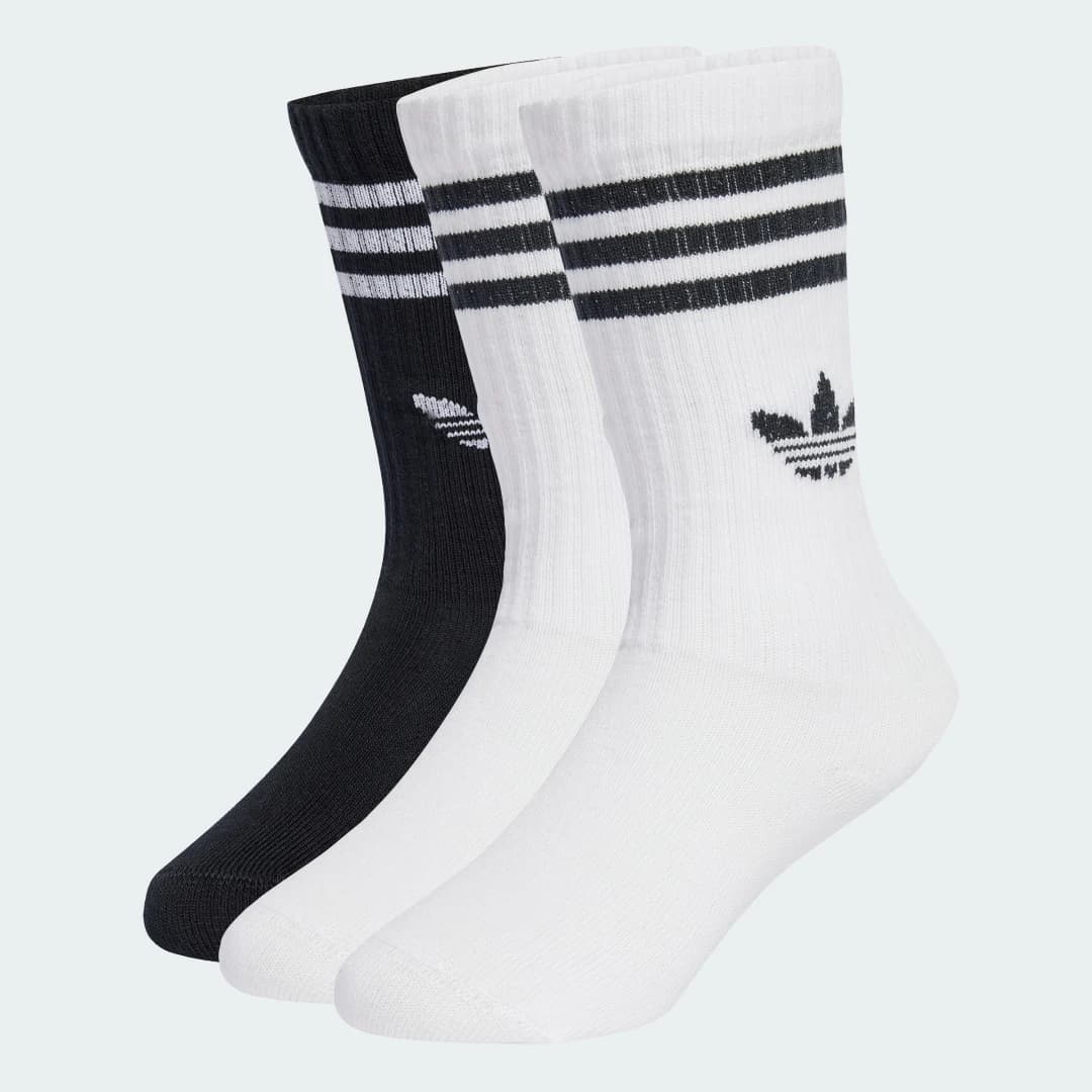 Meias Cano Alto 3 Pares Kids adidas · Branco