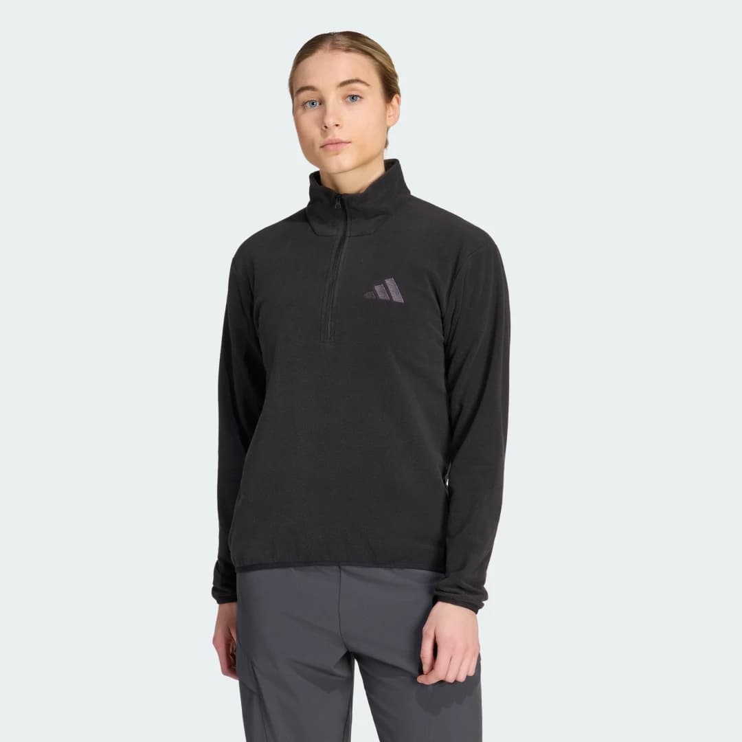 Jaqueta Fleece Terrex Multi Essentials Half ZIP Mulher adidas · Preto