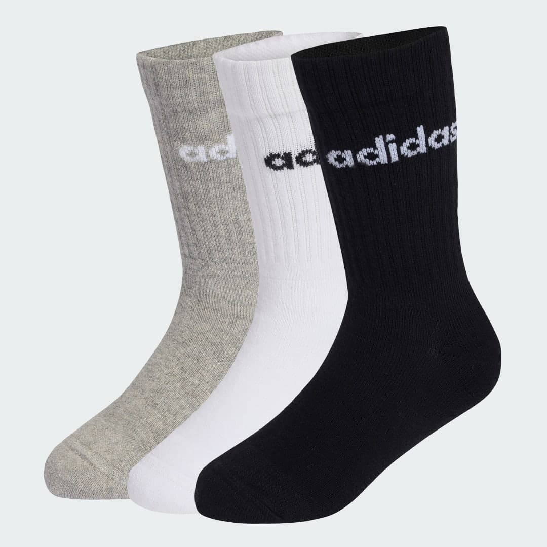 Meias Linear Infantil Pacote COM 3 Pares Kids adidas · Branco