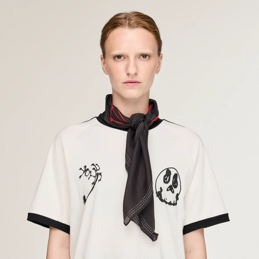Cachecol Estampado Chito L DA Y-3 Unisex adidas · Preto