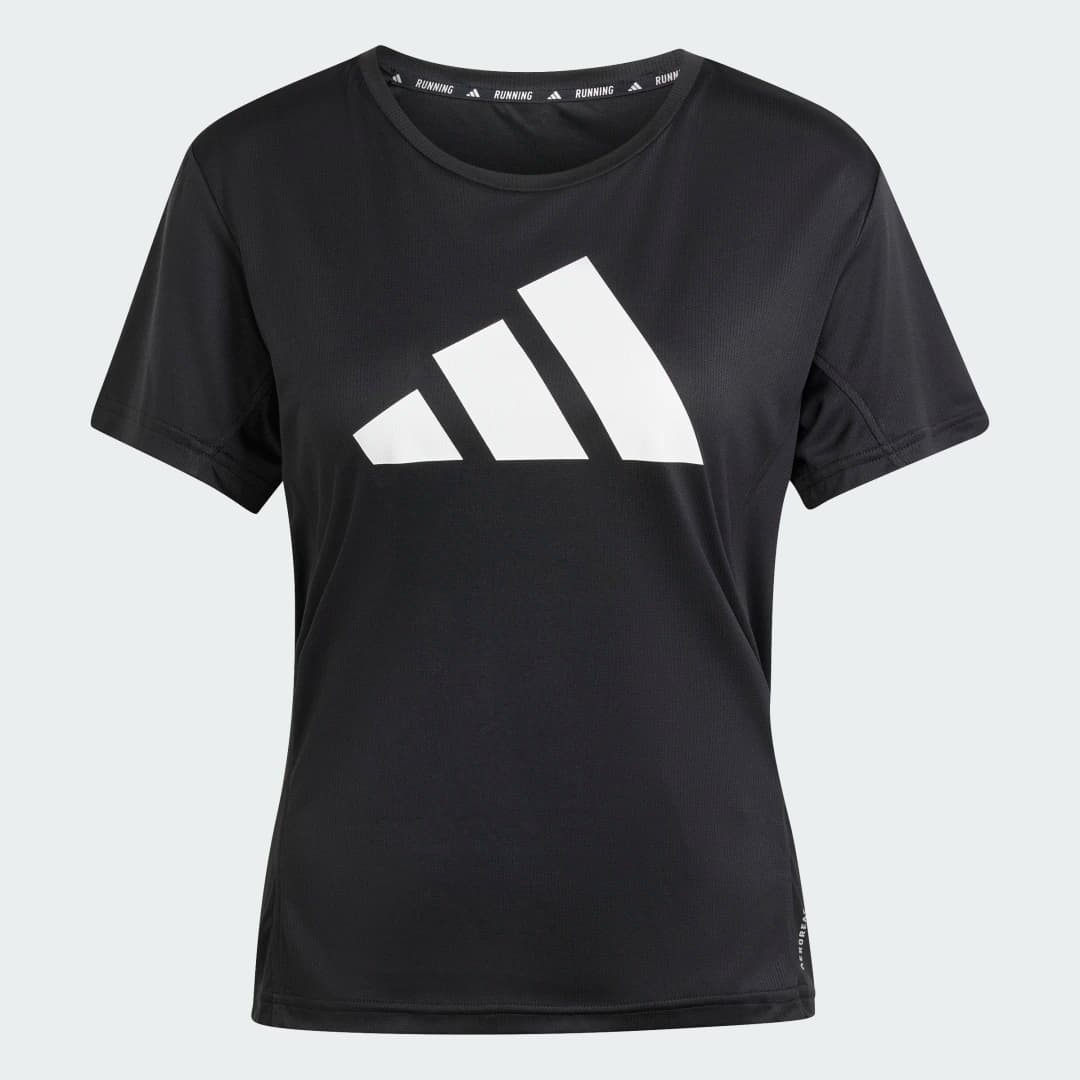 Camiseta Run It Mulher adidas · Preto