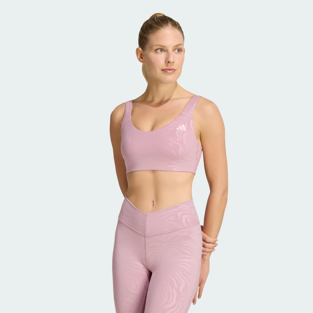 Top Esportivo Estampado Suporte Leve All Me Essentials Mulher adidas · Roxo