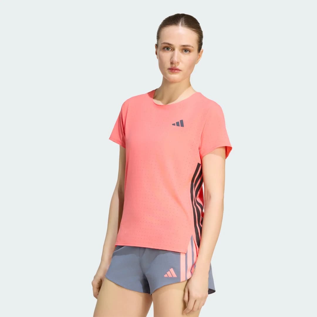 Camiseta Corrida Adizero Mulher adidas · Rosa