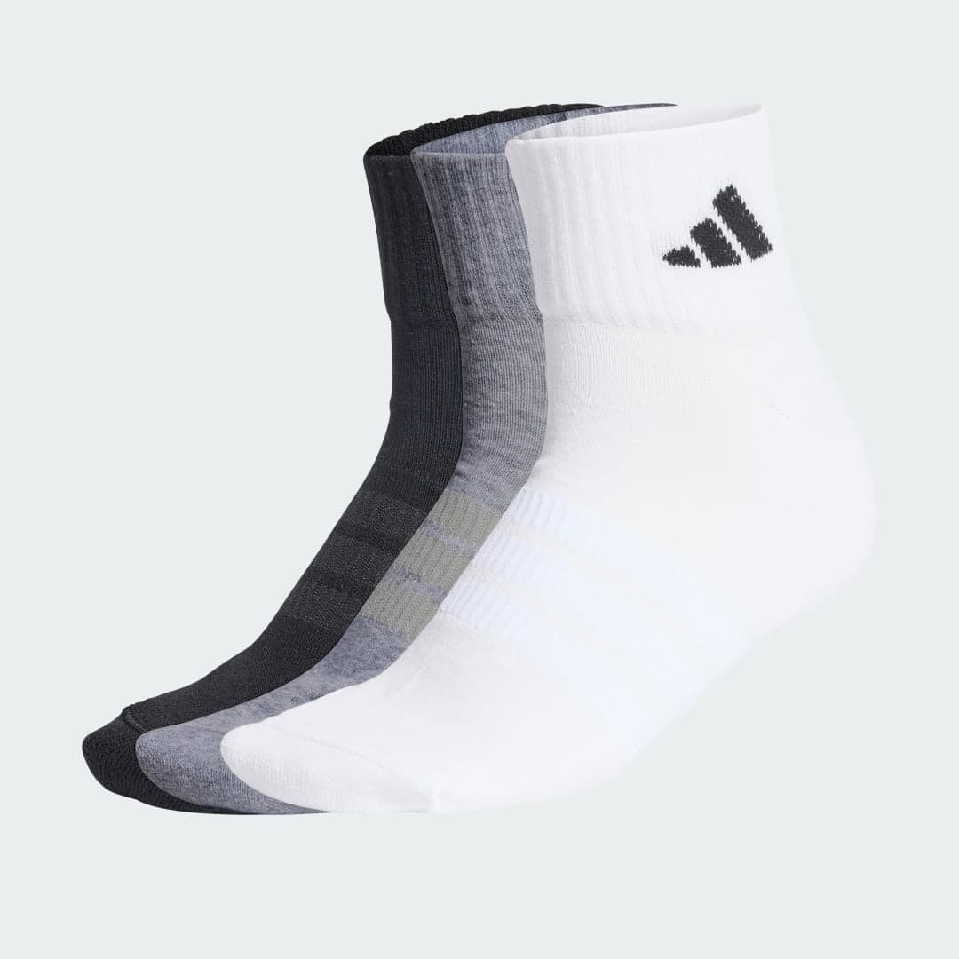 Pacote COM Três Pares DE Meias Soquete Cushioned Sportswear Unisex adidas · Cinza