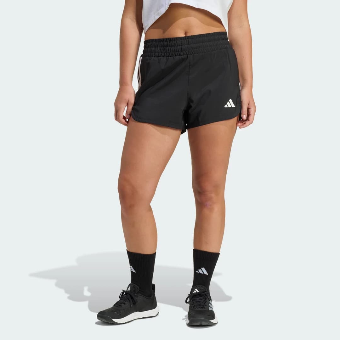 Shorts de Malha de Cintura Alta Pacer Workout Mulher adidas · Preto