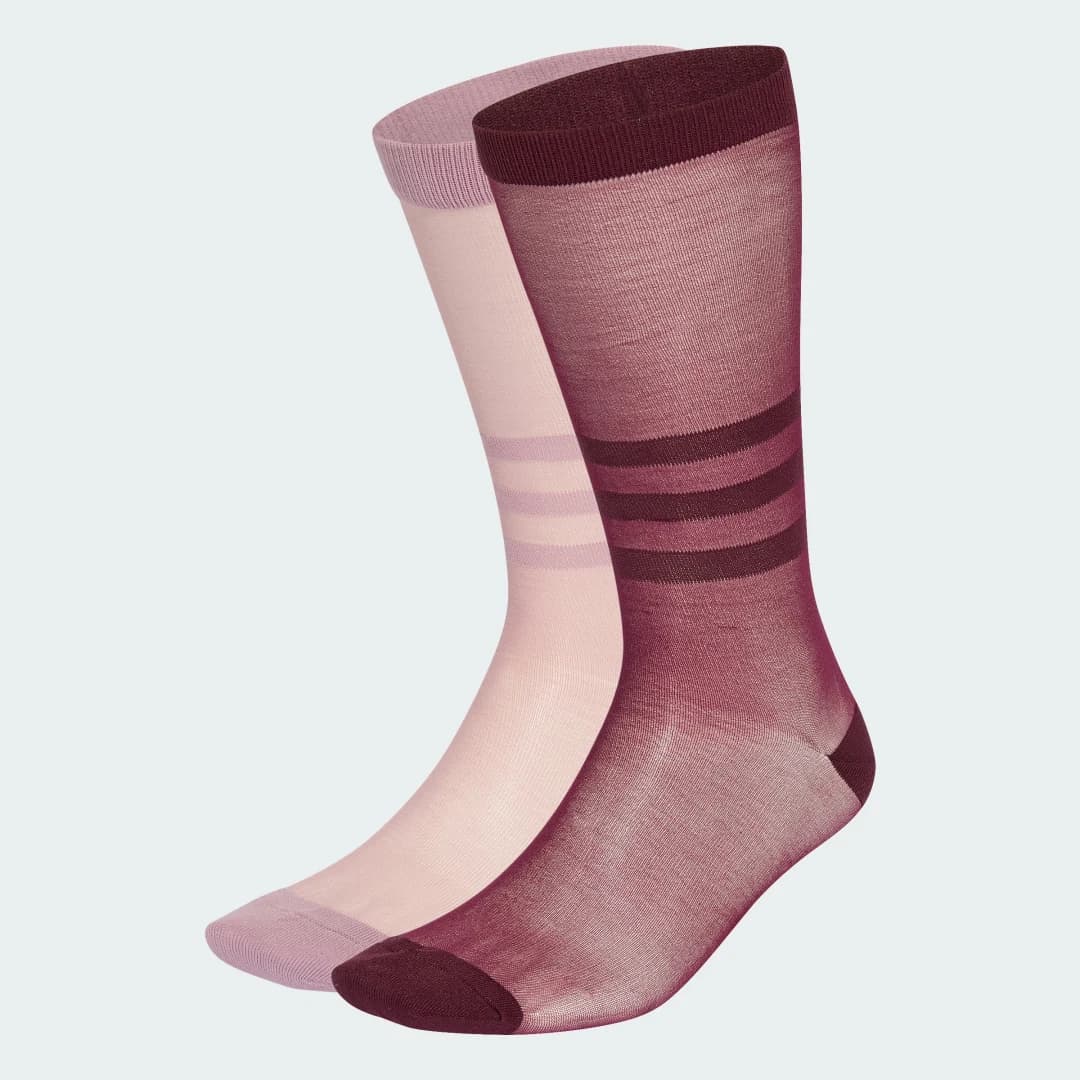 Meias Cano Alto Transparentes 2 Pares Unisex adidas · Roxo