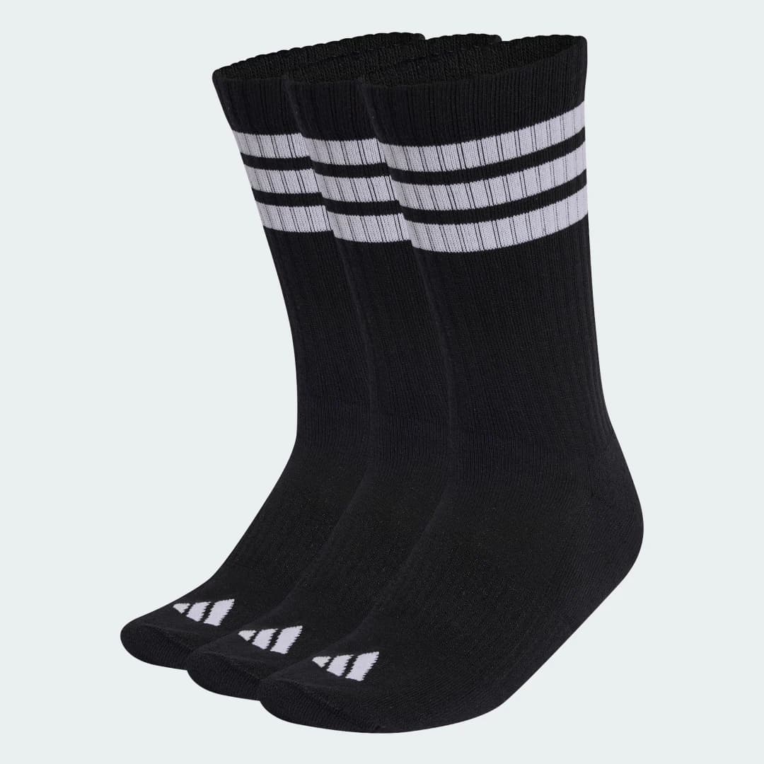 Meias Acolchoadas Três Listras (3 Pares) Unisex adidas · Preto
