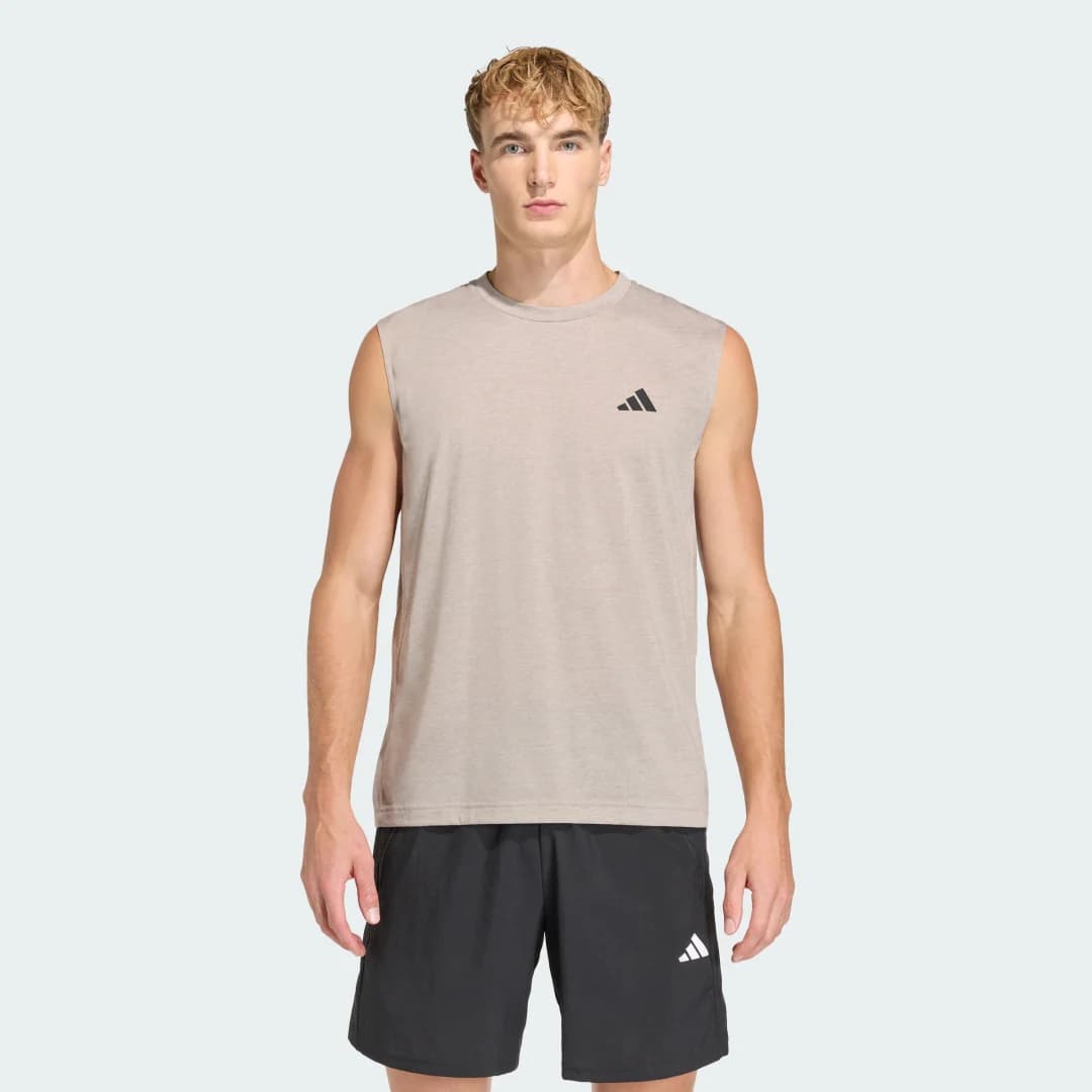 Camiseta SEM Mangas Workout Essentials Feelready Homem adidas · Cinza