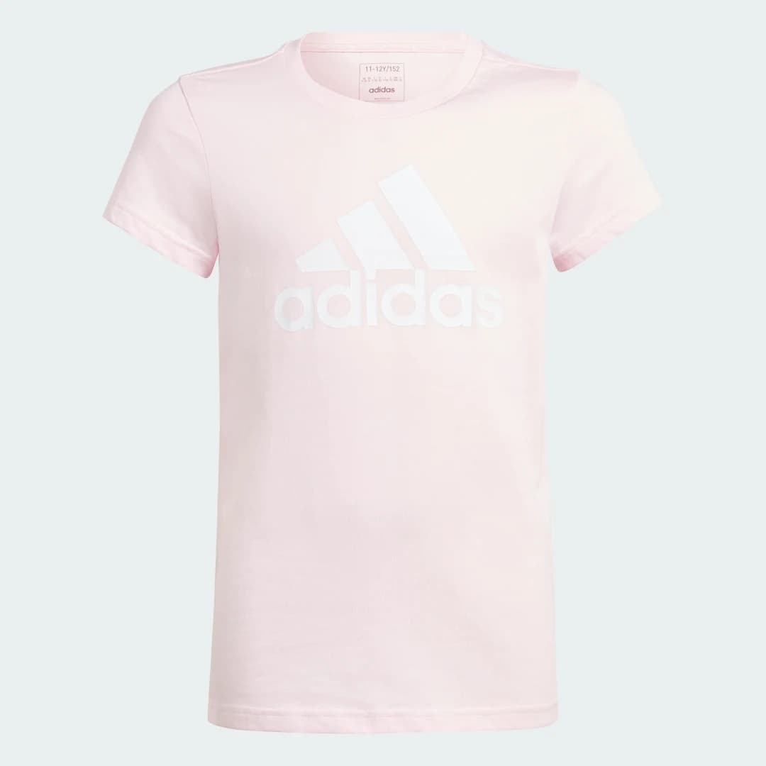 Camiseta Algodão Essentials Big Logo Kids adidas · Rosa