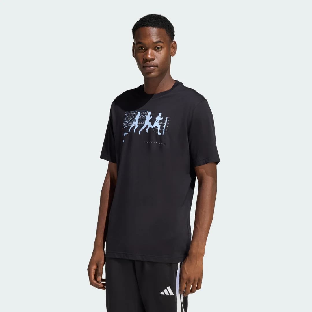 Camiseta Estampada ANX RUN Homem adidas · Preto