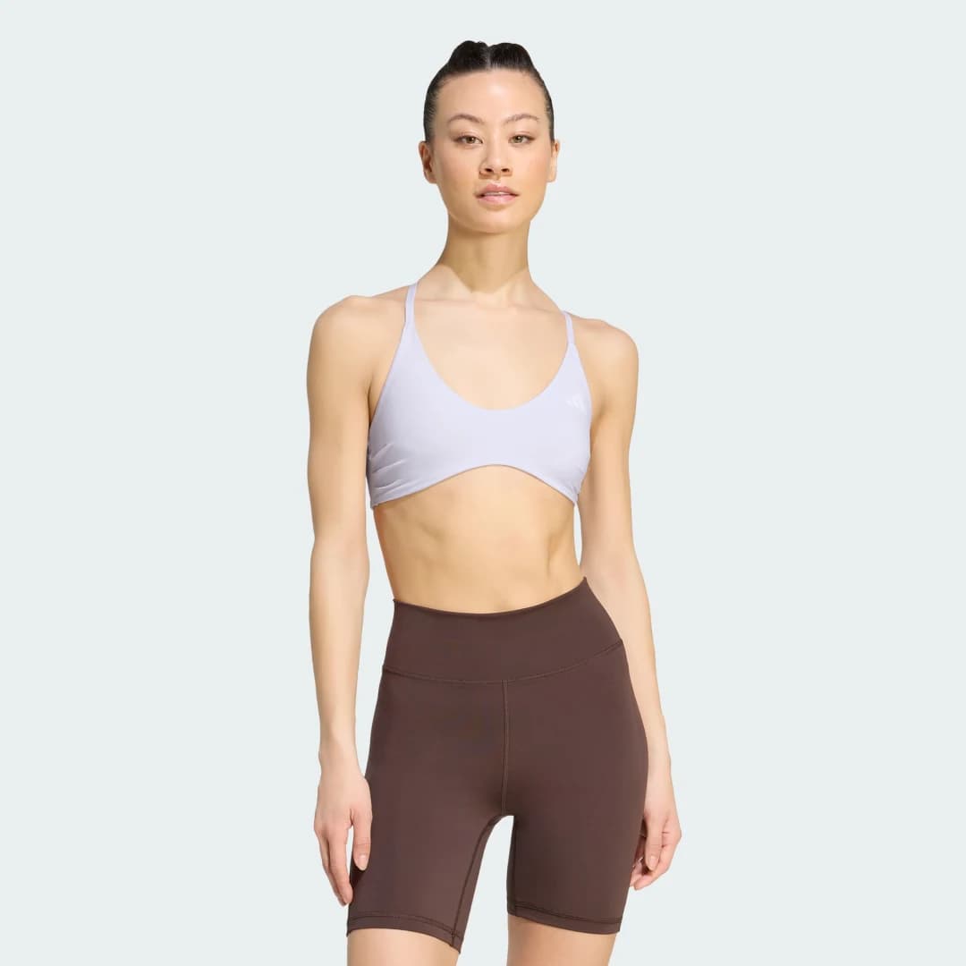 Top Esportivo Suporte Leve Optime Essentials Workout Mulher adidas · Roxo