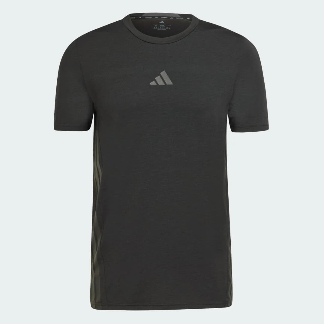 Camiseta de Treino 3 Listras Designed 4 Homem adidas · Preto