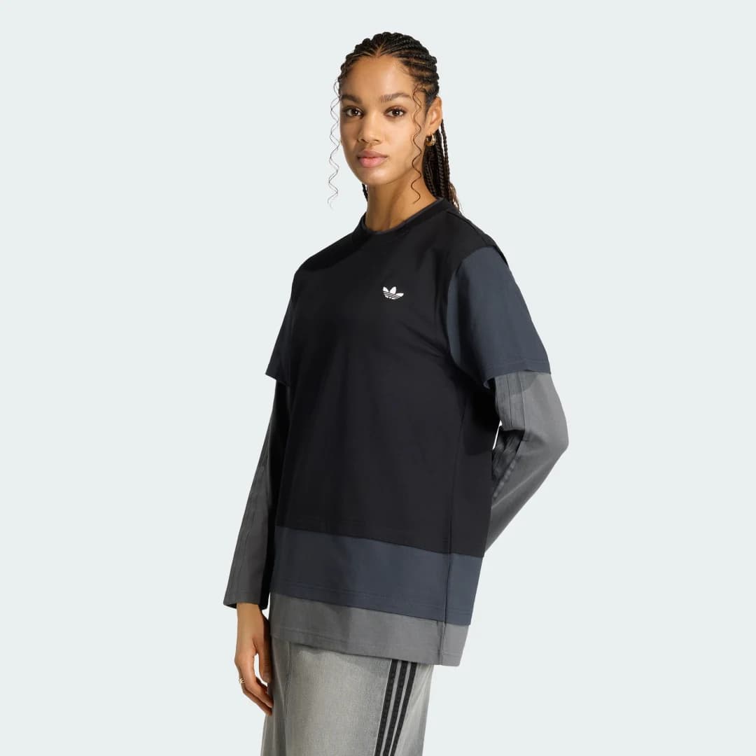Camiseta Folgada DE Manga Longa Para SER Usada EM Camadas Mulher adidas · Preto