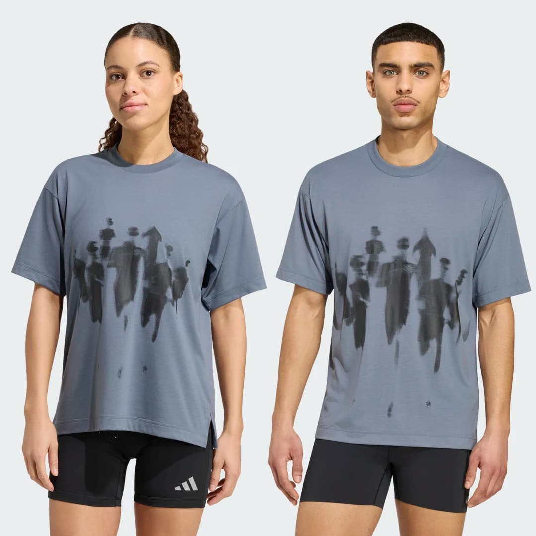 Camiseta Corrida Estampada Adi365 Aspyre Unisex adidas · Cinza