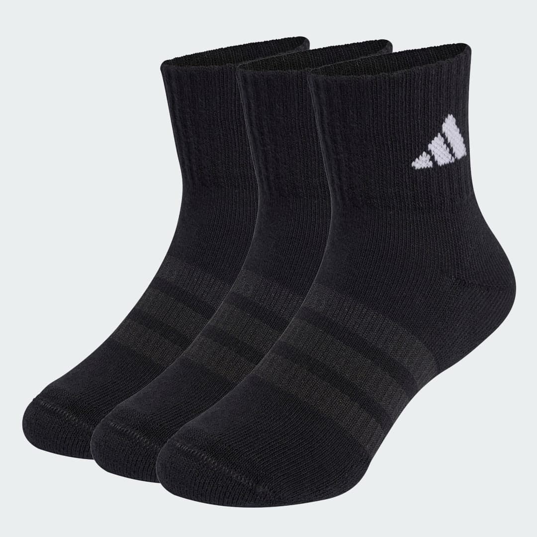 Pacote COM Três Pares DE Meias Soquete COM Amortecimento Sportswear Kids adidas · Preto