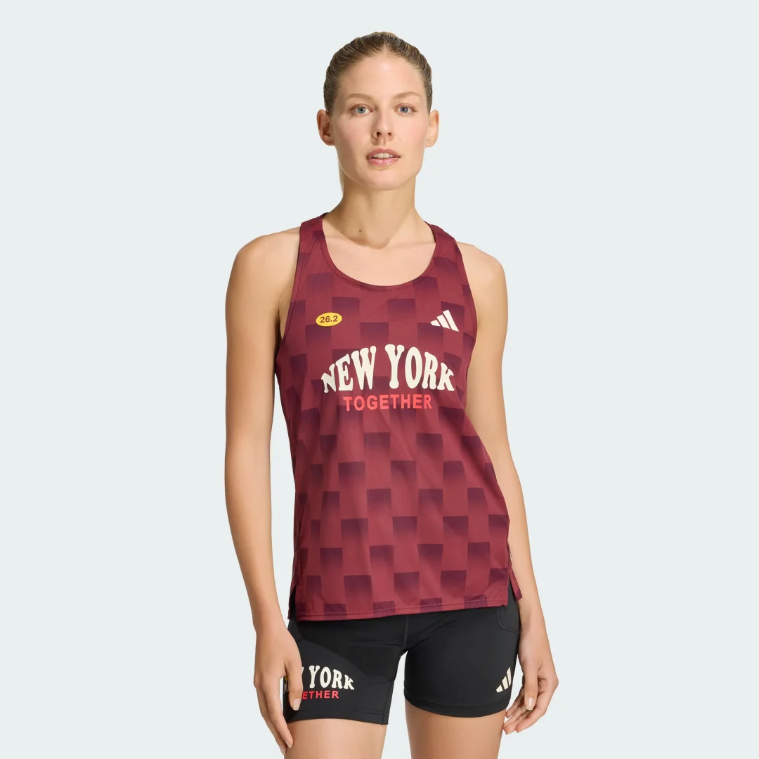 Regata Adizero NYC Running Mulher adidas · Borgonha