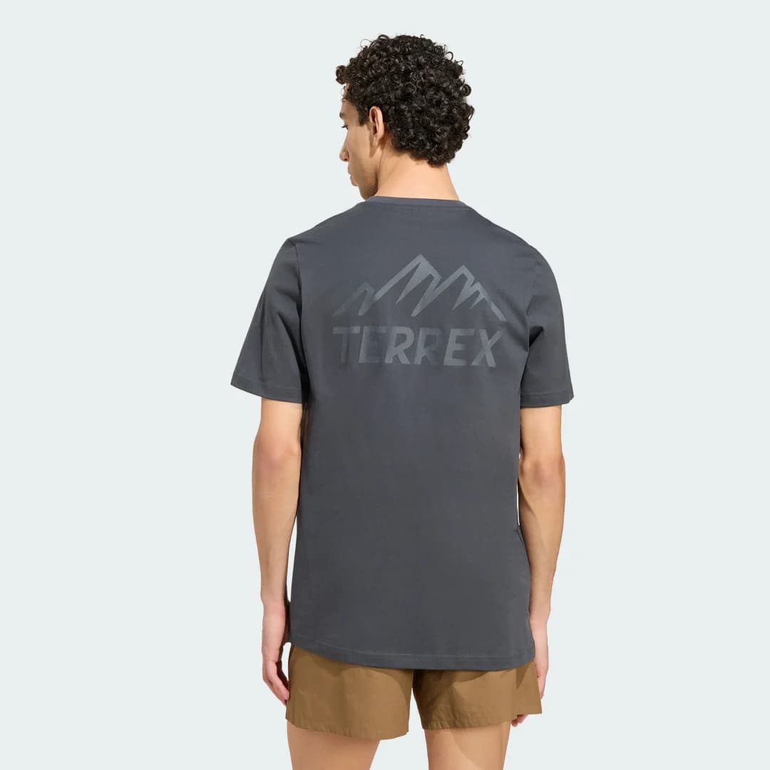 Camiseta Estampada Terrex Mountain Homem adidas · Cinza