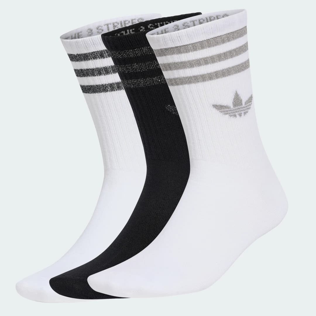 3 Pares DE Meias COM Glíter Três Listras Unisex adidas · Branco