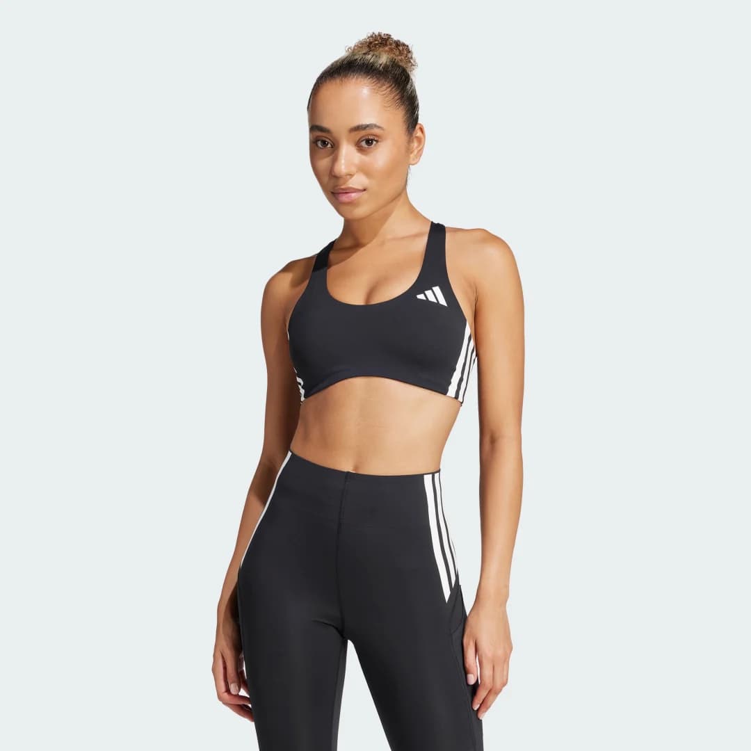 Top Médio Suporte Adizero Run Mulher adidas · Preto