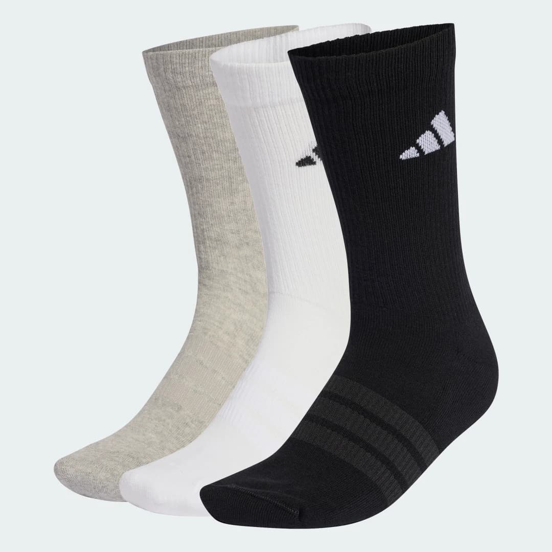 Meias Esportivas Acolchoadas 3 Pares Unisex adidas · Cinza