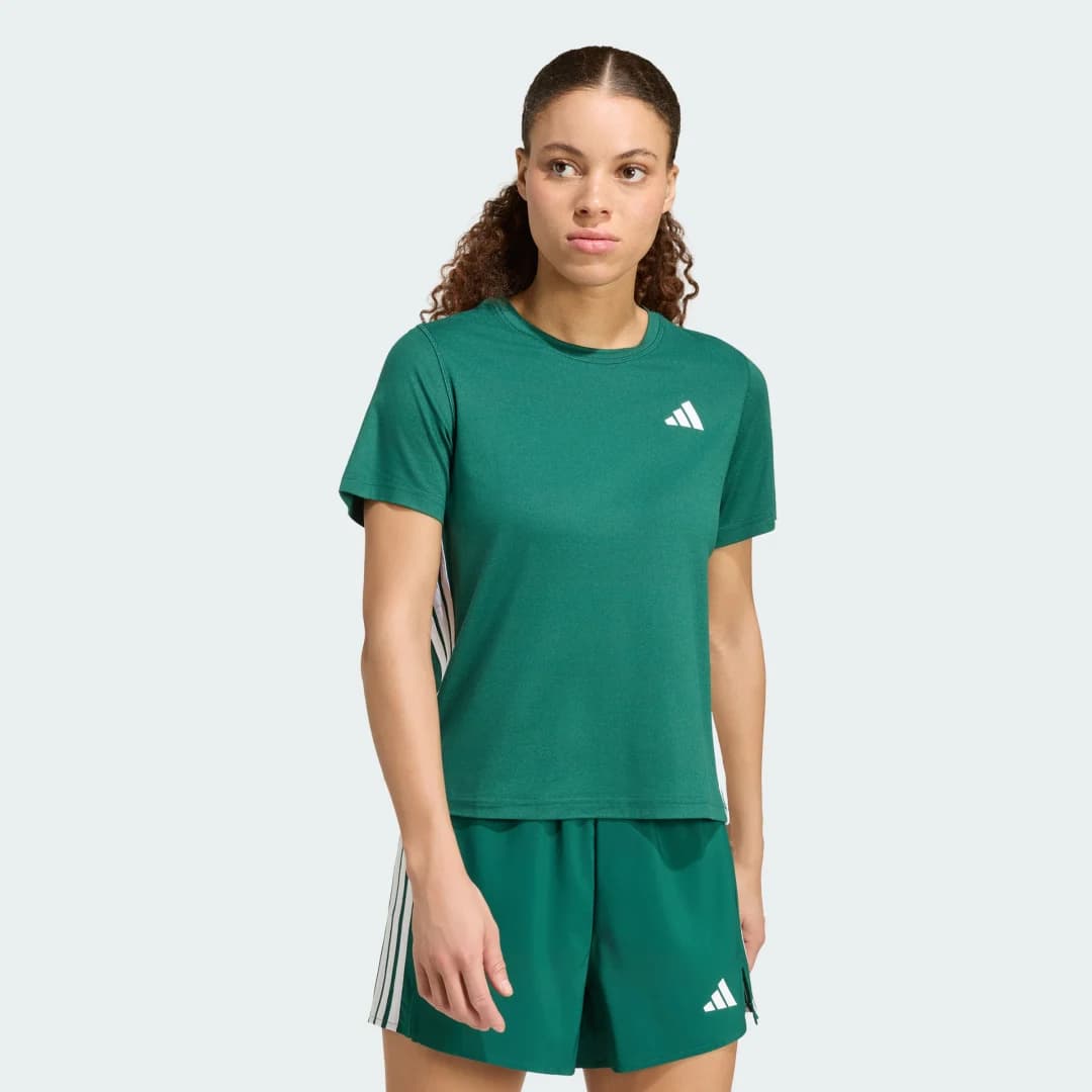 Camiseta Treino Essentials 3-stripes Mulher adidas · Verde