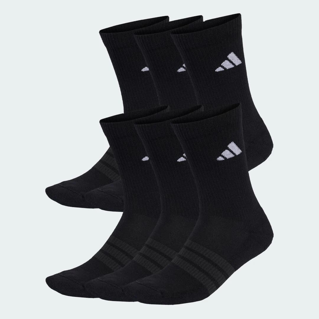 Meias Acolchoadas 6 Pares Unisex adidas · Preto