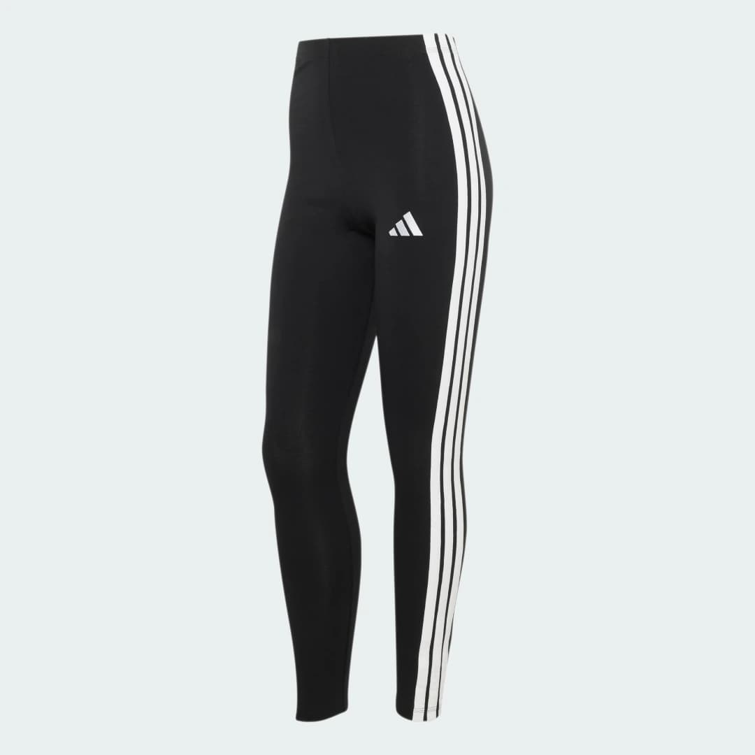 Legging Algodão Essentials 3-stripes Mulher adidas · Preto