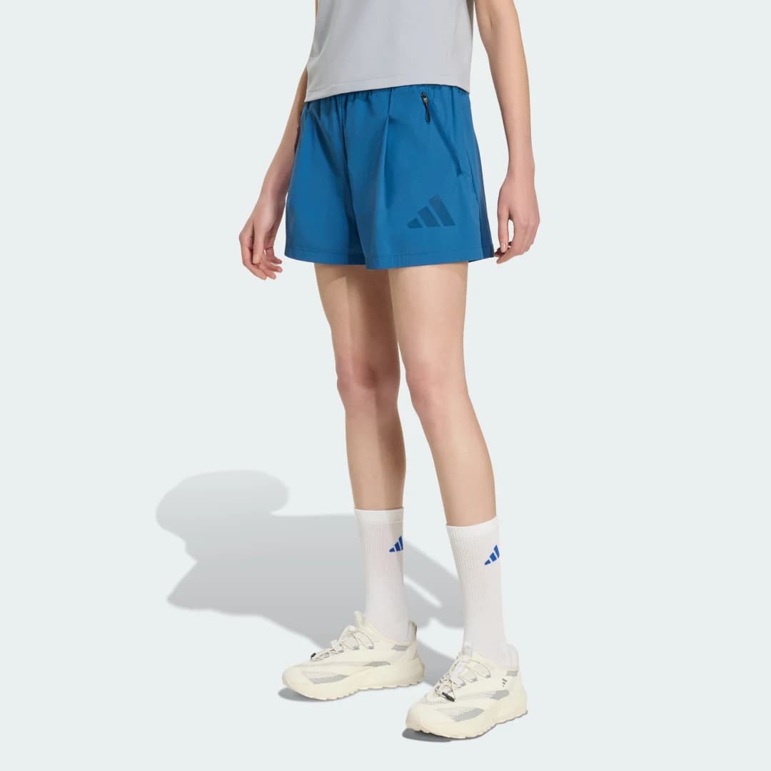 Shorts DE Malha Z.N.E. Mulher adidas · Azul