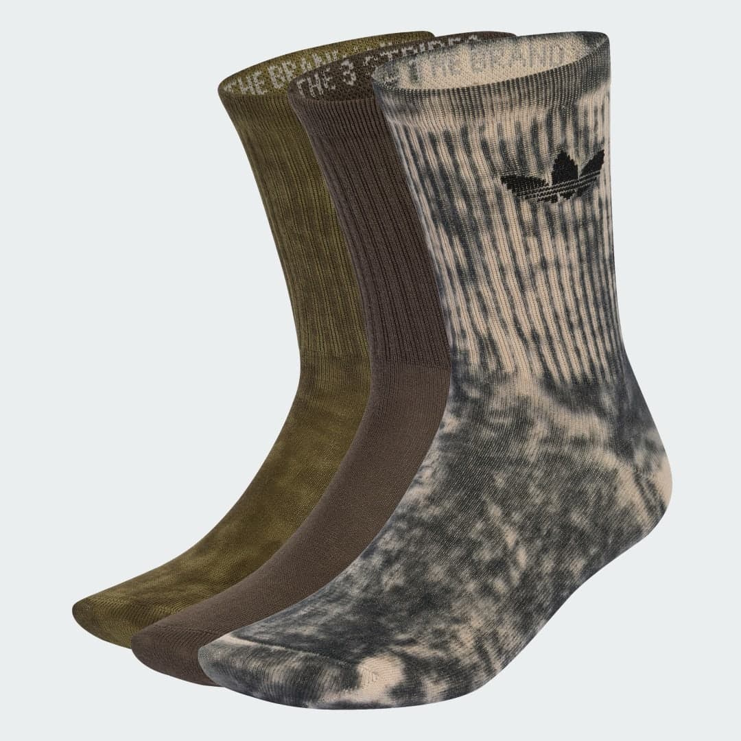 Meias de Cano Médio Tie Dye 3 Pares Unisex adidas · Cinza