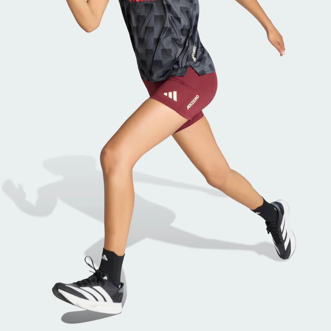 Shorts Legging Adizero NYC Running Mulher adidas · Borgonha