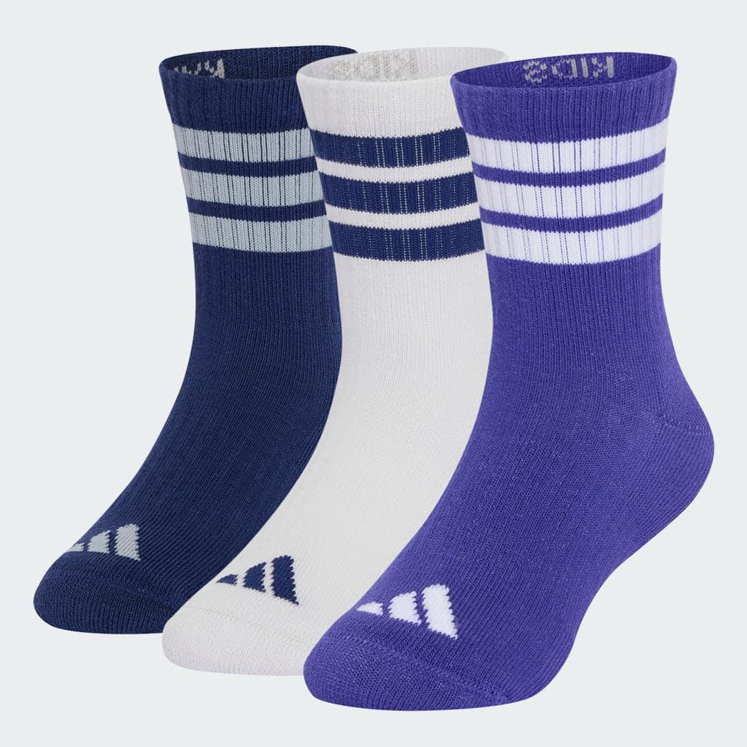 Meias Acolchoadas Três Listras Infantil (3 Pares) Kids adidas · Roxo